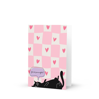 Greetings Card - You're Puurrrfect | Cute Cat Valentine's & Anniversary Card