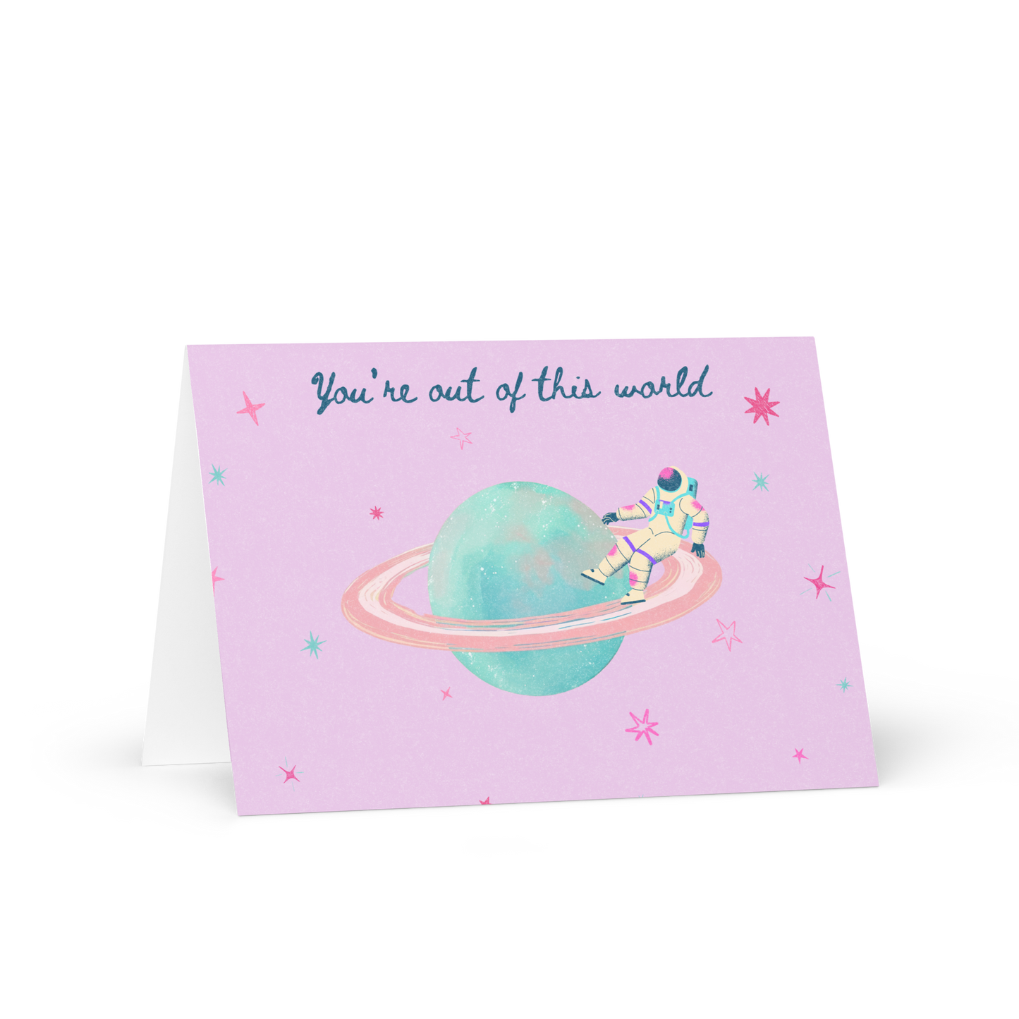 Greetings Card -  You're Out of This World Card | Space Astronaut Birthday & Anniversary Card