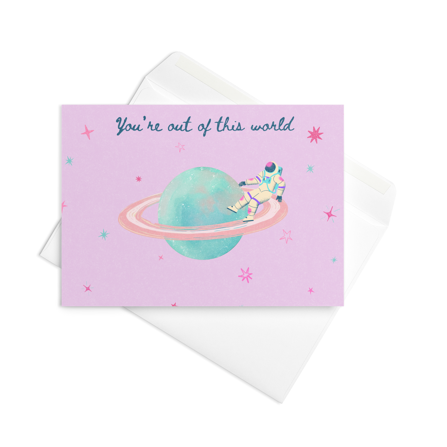 Greetings Card -  You're Out of This World Card | Space Astronaut Birthday & Anniversary Card