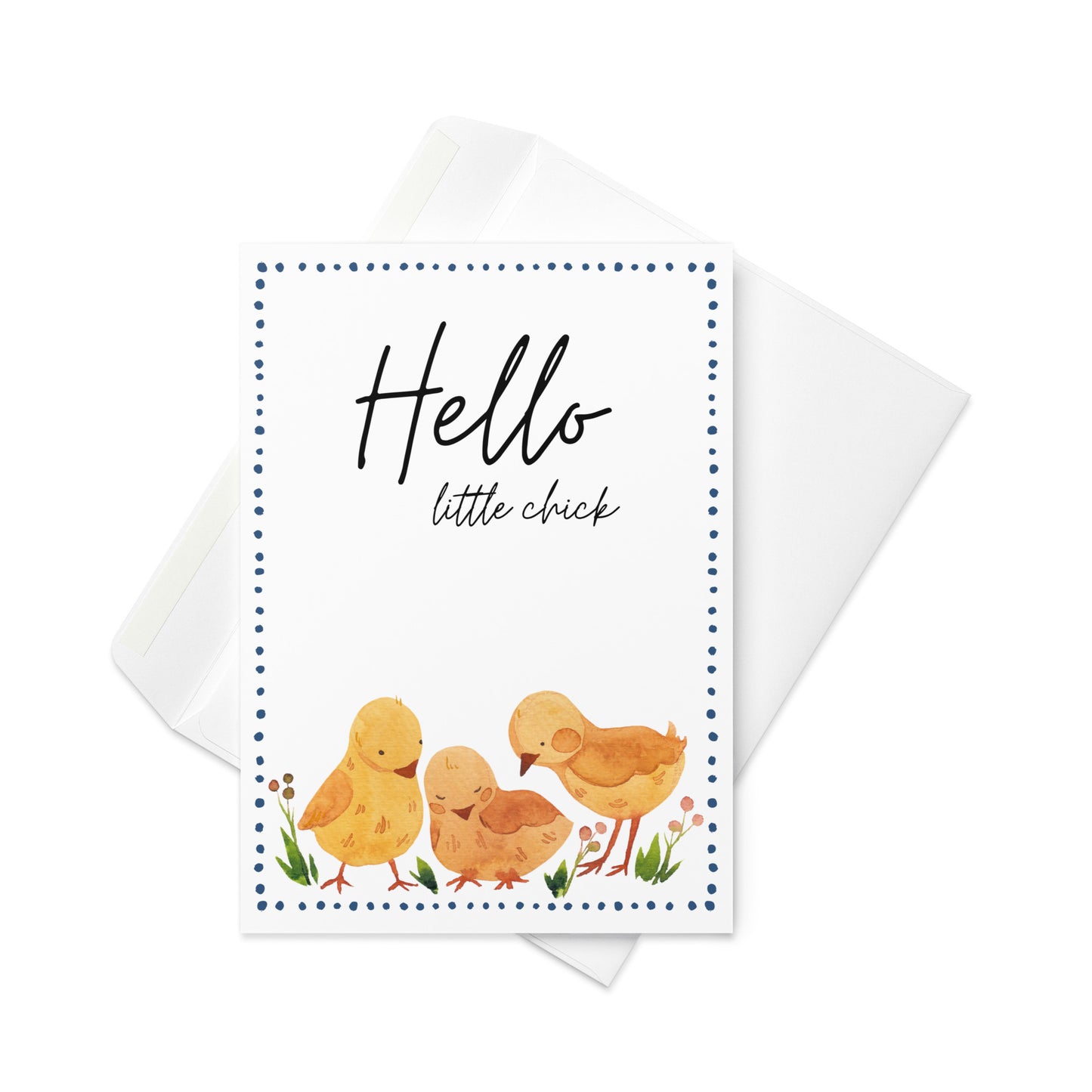 Greetings Card - Hello Little Chick New Baby Card