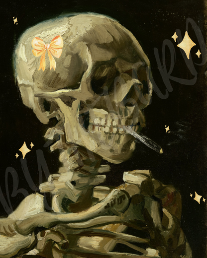 Wall Art Print - Coquette Skeleton-By The Bard