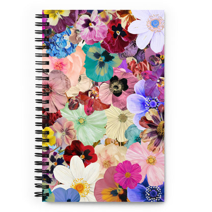 Notebooks & Journals - Pressed Flower Collage Spiral Notebook
