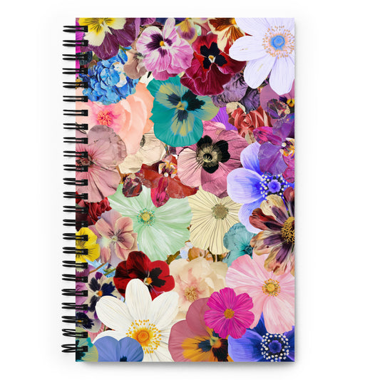 Notebooks & Journals - Pressed Flower Collage Spiral Notebook