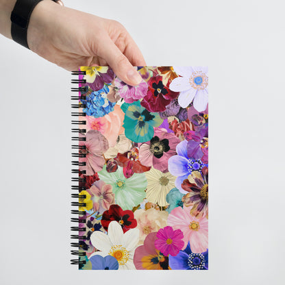 Notebooks & Journals - Pressed Flower Collage Spiral Notebook