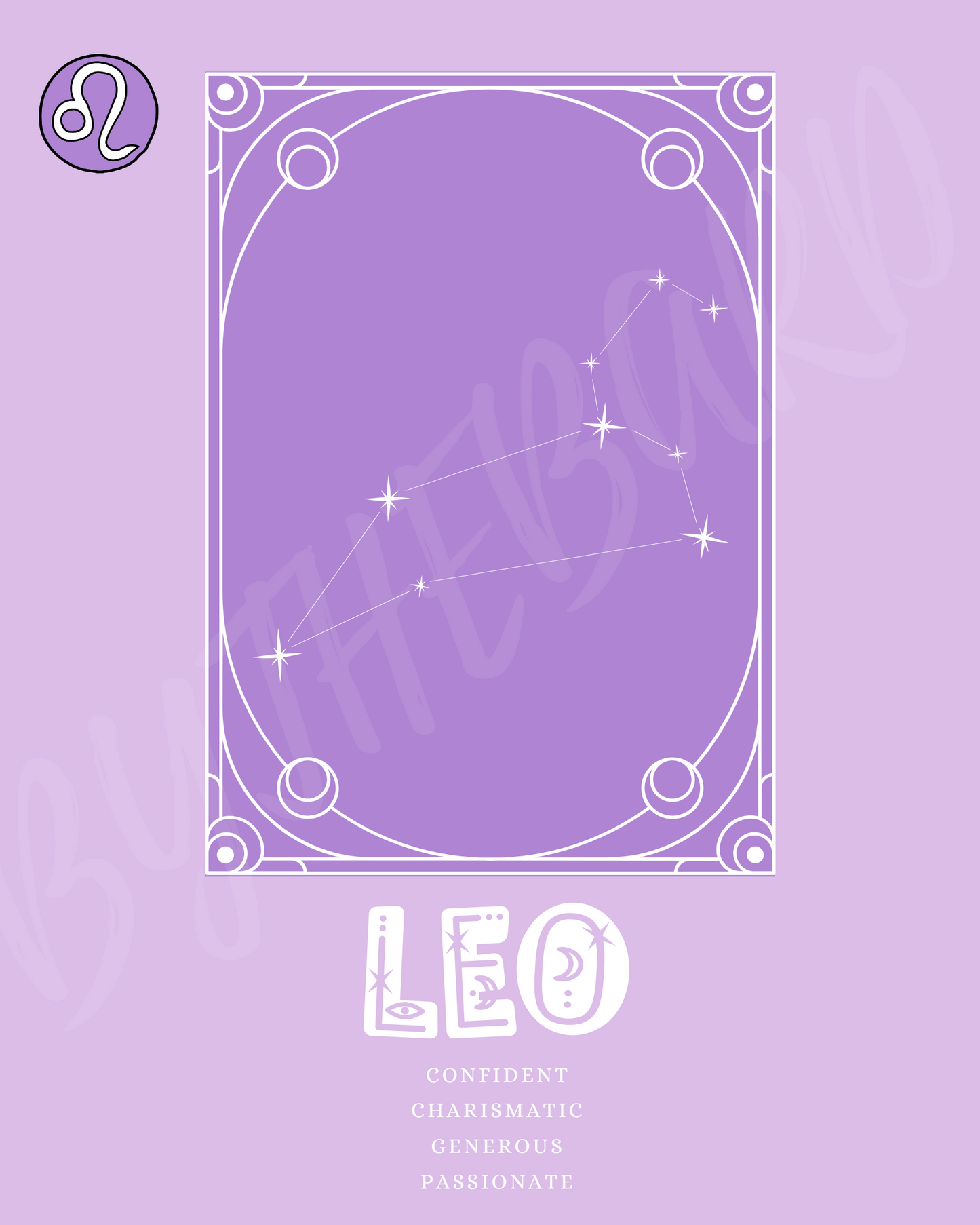 Wall Art Print - Zodiac - Leo-By The Bard