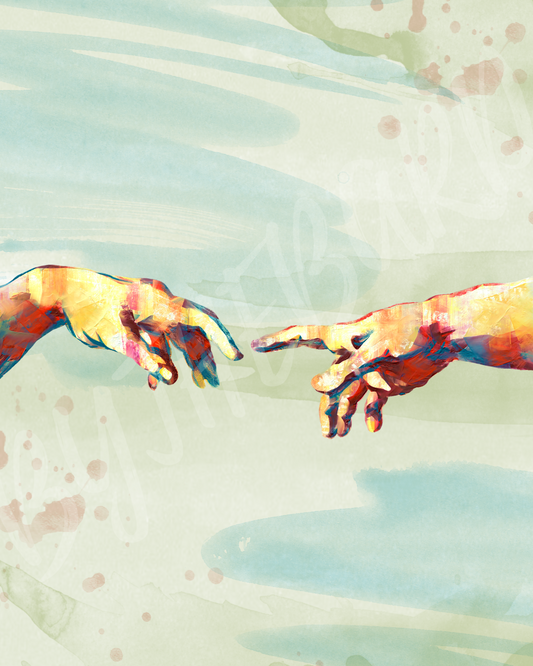 Wall Art Print - Michelangelo Hands-By The Bard