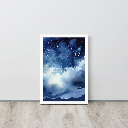 Wall Art Print - "The Web of Our Life" Shakespeare inspirational Quote Starry Night Wall Art-By The Bard